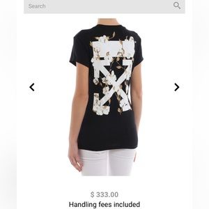 Independent Day Discount! Off-White Black Cotton Blend T-shirt